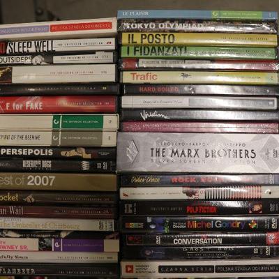DVDs, Criterion Collection, assorted foreign and art-house films