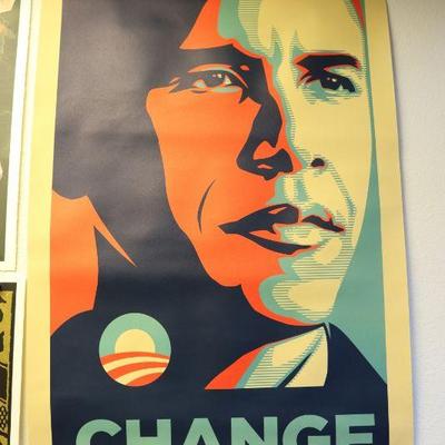 Obama Change Poster, Shepard Fairey
