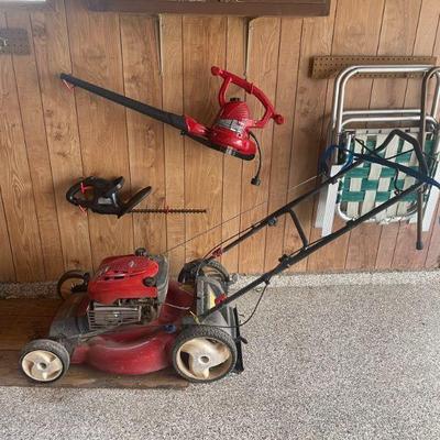 lawn mower and leaf blower