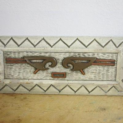 Tony Trujillo And Dick Latka Relief Carved Panel Swallows