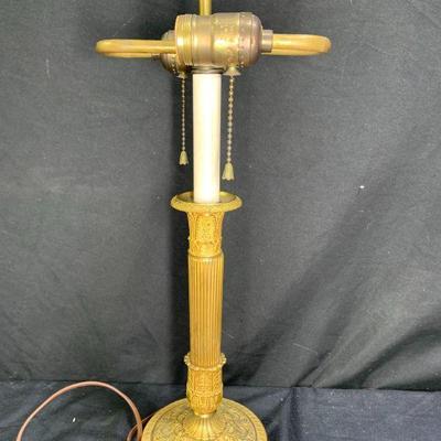 Vintage Roman Revival Gilt Candlestick Lamp Base
