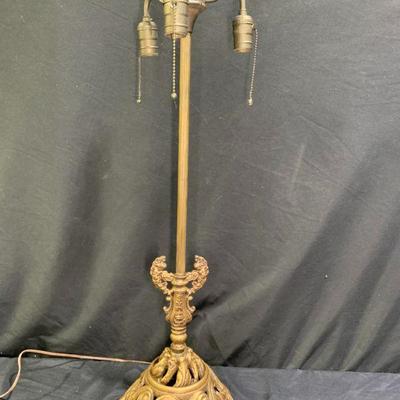 Open Lace Base w/Angels Table Lamp
