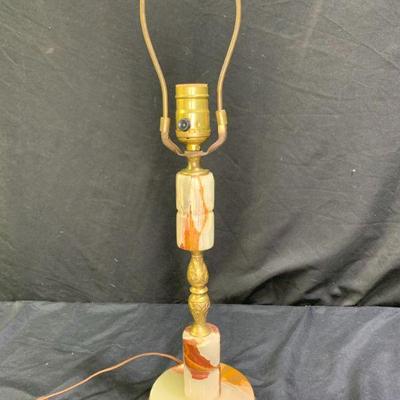 Vintage Marble & Brass Lamp
