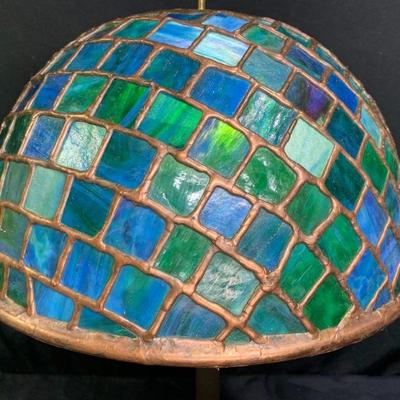 Blue Pasquine Leaded Glass Shade
