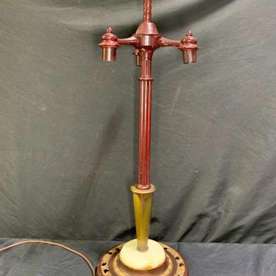 Italian Nouveau & Marble 3 Light Lamp Base

