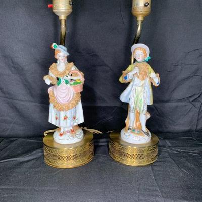 Pair of Japanese Porcelain Table Lamps
