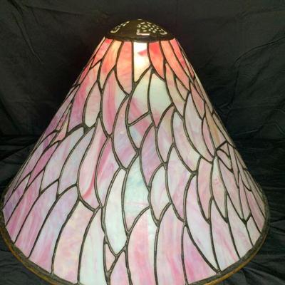 Pink Leaded Handmade Glass Shade
