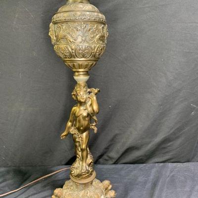 Antique Bradley & Hubbard Style Cherub Lamp Base
