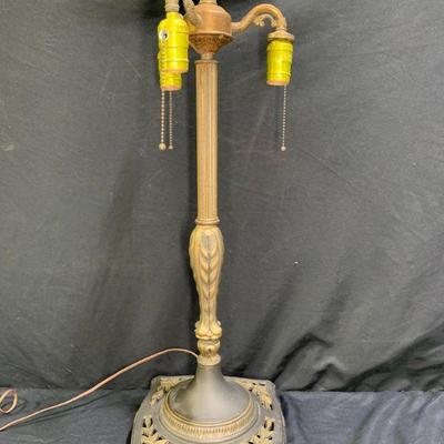 Vintage Cast Gilt French Nouveau Pillar Lamp Base
