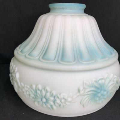 Antique White & Baby Blue Glass Matte Shade
