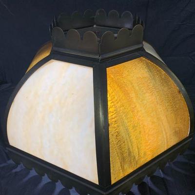 Amber & Cream Slag Glass Shade
