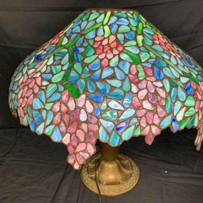 Pastel Wisteria Style Leaded Glass Shade
