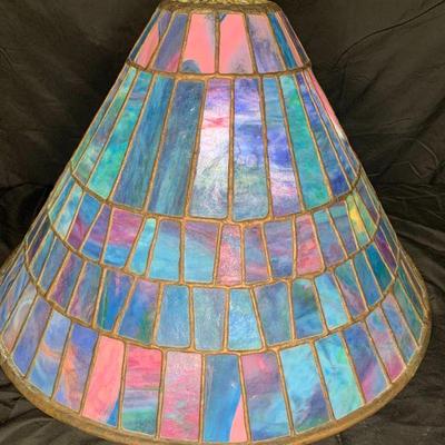 Pastel Colors Handmade Leaded Glass Shade
