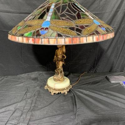 Leaded Glass Dragonfly Shade
