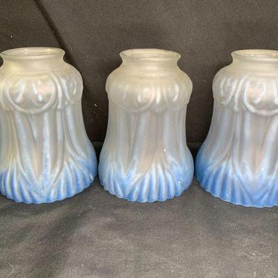 Frosted Clear to Blue Antique Shades
