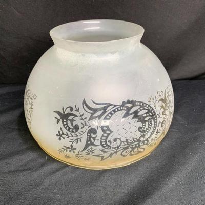 Frosted Etched Antique Glass Shade
