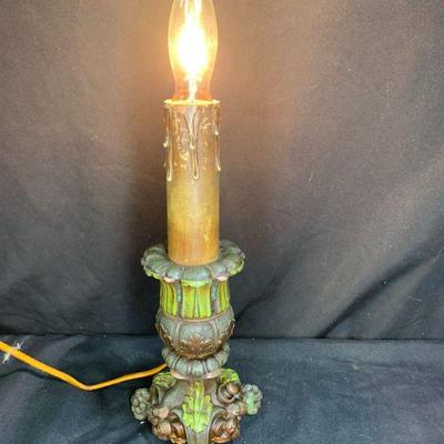 Antique Iron Candle Table Lamp