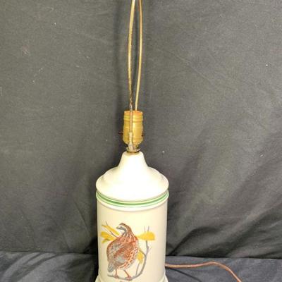 Bob White Pheasant Ceramic Lamp Base
