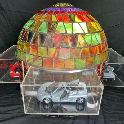 Stained Leaded Glass Collectible Car Display Shade

