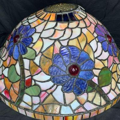 Pastel Floral Stained Glass Shade
