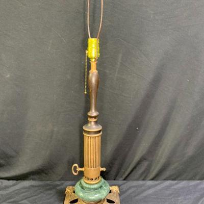 Vintage Marble & Brass Table Lamp
