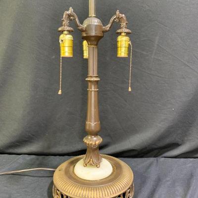 Rococo Footed Marble Lamp Base
