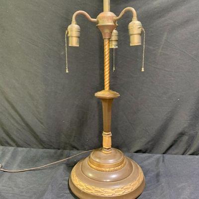 Antique 3-Light Rococo Style Table Lamp
