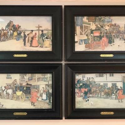 Series of four Dickens â€œ Pickwick Papers â€œ prints in original frames.