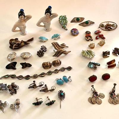 Sterling and costume jewelry.