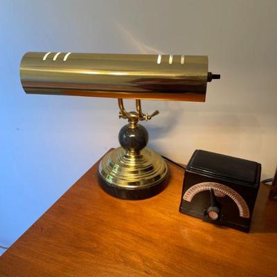 Lot 094-BR2: Piano Music Lamp and Metronome