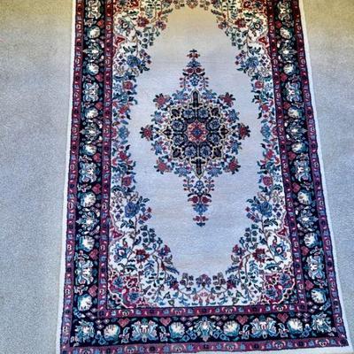 Lot 079-BR2: White Wool Area Rug

