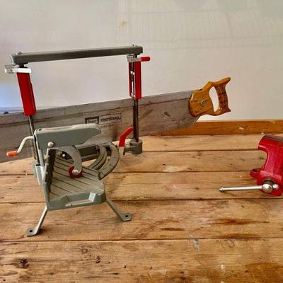 Lot 096-G: Vintage Craftsman Miter Saw, Box and Vise