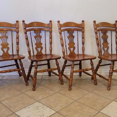 (4) Vintage Tell City #8076 Dining Chairs, Â½ in set