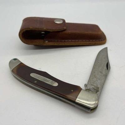 OLD TIMER Pocket Knife w/ Belt Case by Schade