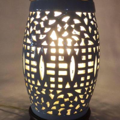 East Asian Porcelain Decorative Lamp