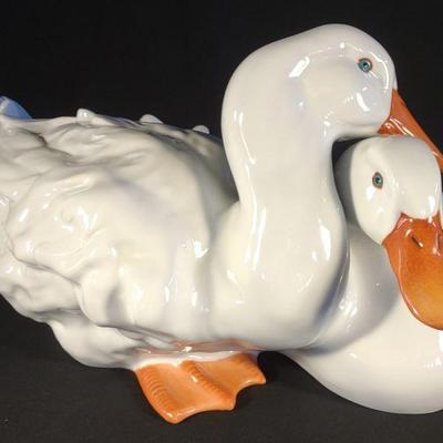 Herend Porcelain Pekin Duck Group