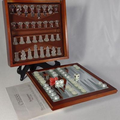 Fifth Avenue Crystal Chess Backgammon Set