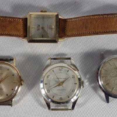 6 Mens Vintage Wind Up Wrist Watches (All Run)