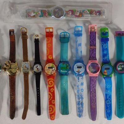 14 Disney Wrist Watches & Pocket Watch