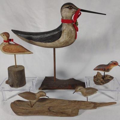 "JH" Carved Shorebird Decoys
