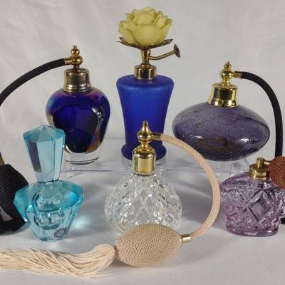 6 Vintage Perfume Bottle Atomizers (Incl. Irice)