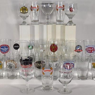 24 Different Beer Advertising Glasses
