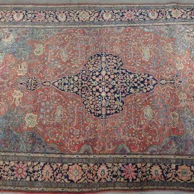 Antique Persian Sarouk Rug 9' x 12'