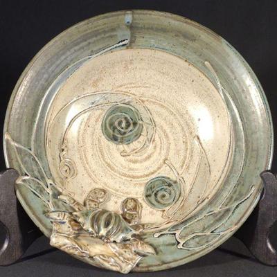 Glazed Stoneware Pottery Studio Art Crab Bowl