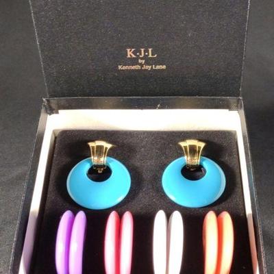 KJL Kenneth J Lane Interchangeable Earring Set