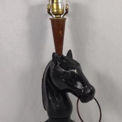 Metal Horse Head Table Lamp