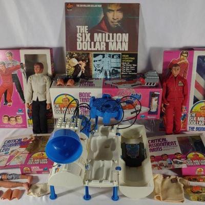 (6) Six Million Dollar Man Action Figures & Toys