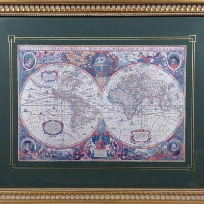 Framed Print of the Old World Map