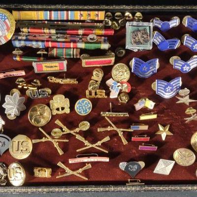 WWI, WWII & Vietnam War US Military Pins & Medals