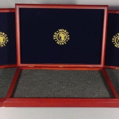 3 Morgan Mint Presentation Display Cases / Boxes